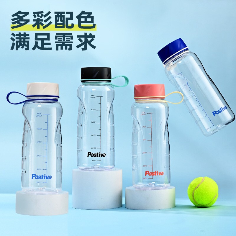 夏の新しいスポーツウォーターボトルプラスチックカップ大容量ハンドルスポーツウォーターカップシンプルな屋外ポータブルウォーターカップ|undefined