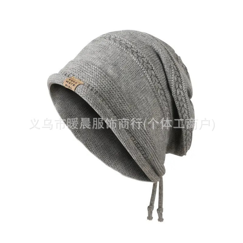 秋冬季针织毛线帽跨境宽松月子帽子女士时尚百搭堆堆帽显脸小|undefined