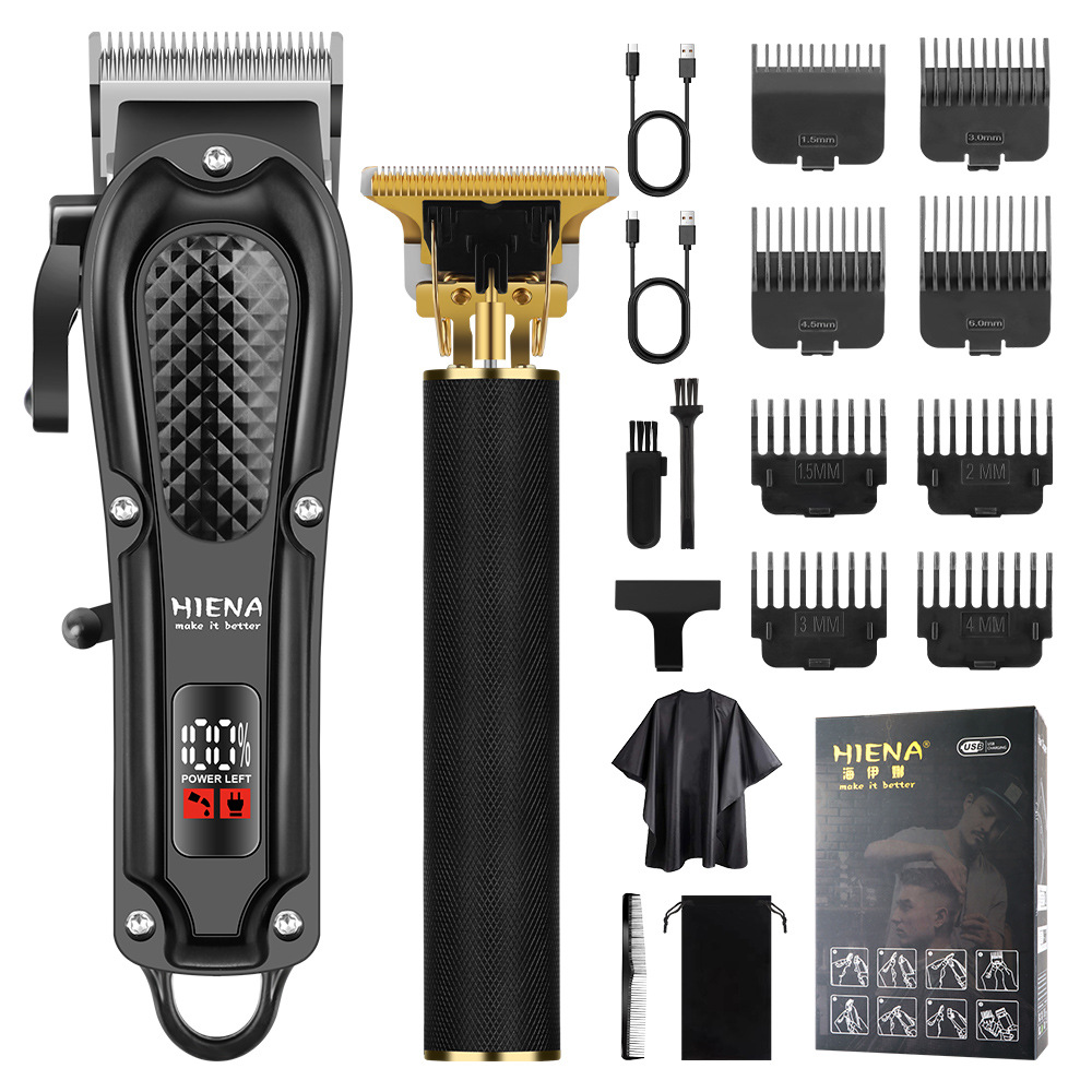 HIENA - cortador de pelo eléctrico conjunto de cabeza de afeitar retrógrado cabeza de aceite tallado cortador de pelo eléctrico cortador de pelo especial para salón de pelo