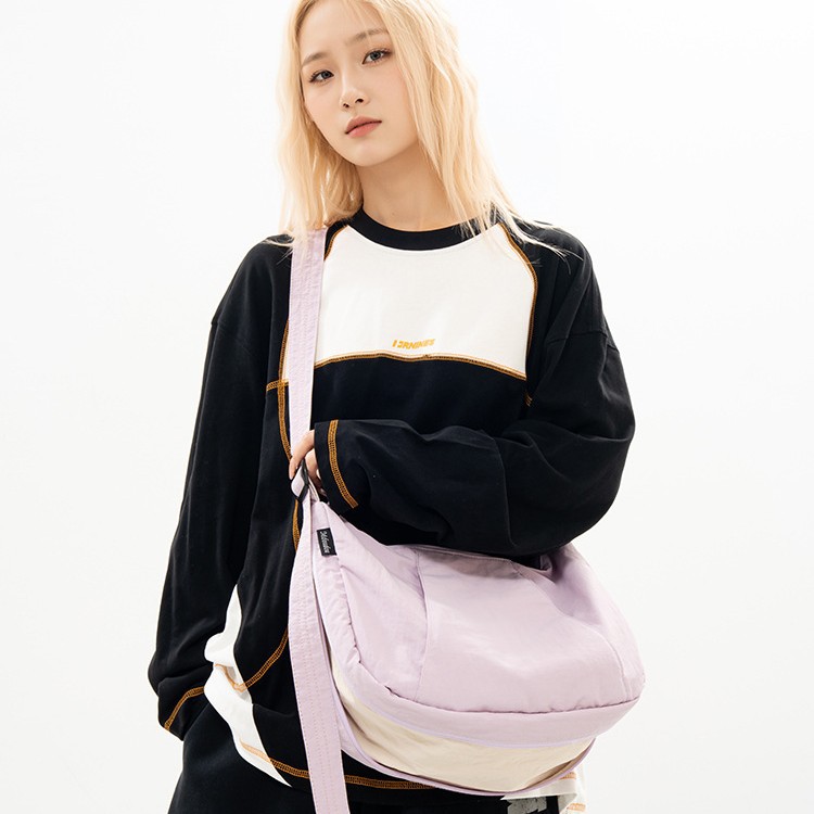 Cross-Border Minimalist Nylon Large Capacity Crossbody Bag For Women, Casual Color-Block Dumpling Bag, Lightweight Commuter Shoulder Bag - Thumbnail 2