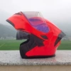 CH101 Bright fluorescent orange/titanium blue bonus+anti -fog sticker