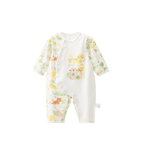 Newborn baby summer thin pure cotton jumpsuit newborn baby boy and girl baby outdoor crawling suit monk suit