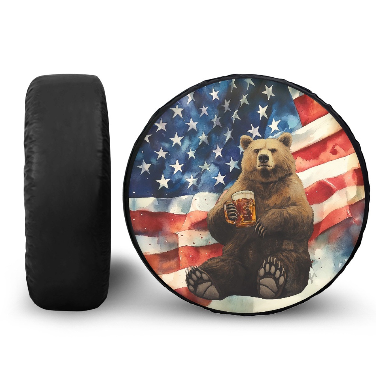 Laitu Keding Polynesian printed pattern car universal dustproof spare tire cover car decoration auto parts