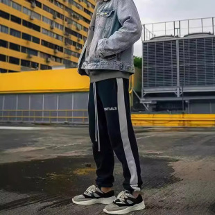 FOG double line ESSENTIALS autumn California striped stitching sports toe pants terry pants men and women pants