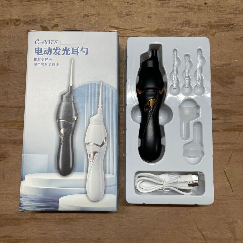 大人用電動耳かきツール、耳かき、耳かき、子供用発光耳垢クリーナー、ライト付きソフトヘッドメーカー|undefined
