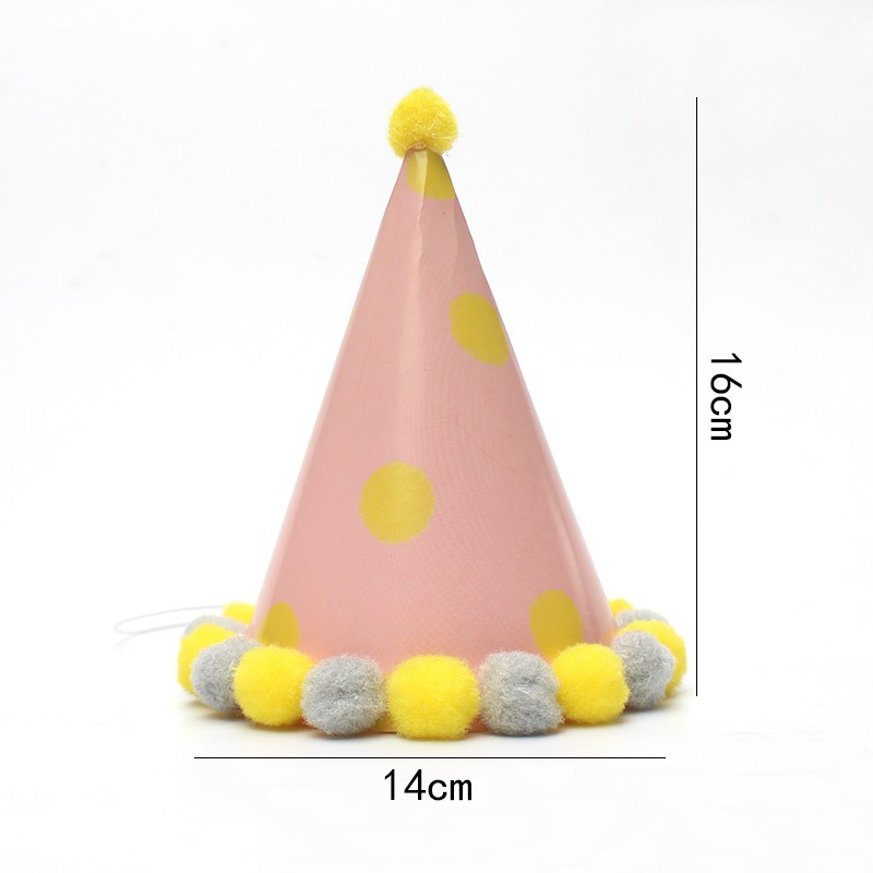 Pequeño sombrero de pelo fresco sombrero de fiesta sombrero de cumpleaños sombrero de actividad infantil sombrero de fiesta sombrero de punta