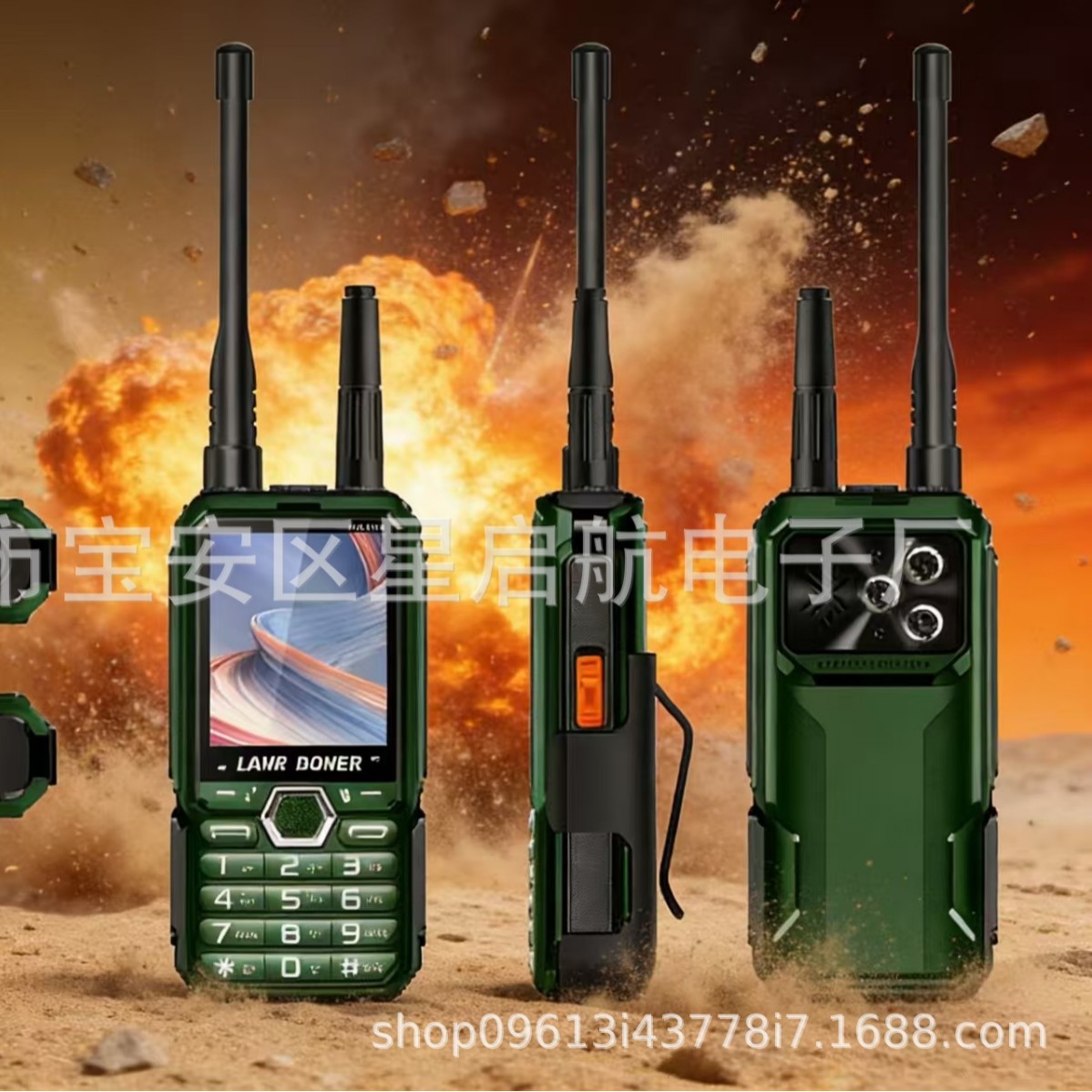 跨境新款Q8三防手机 D100 Q5000 H3000 A8直板大电池三防低价手机