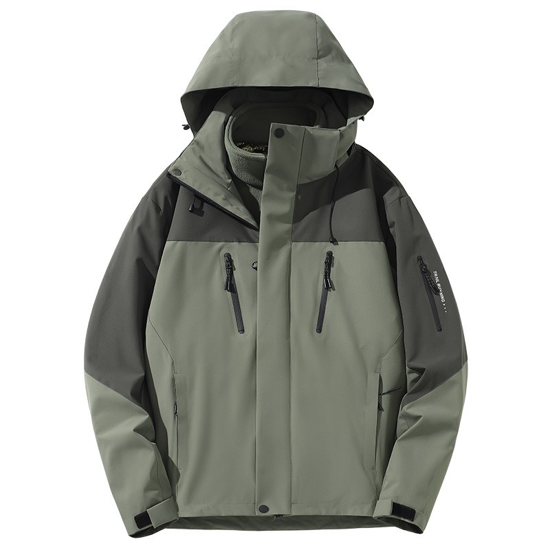 3 - en - 1 chaqueta de asalto nuevo hombre y mujer al aire libre a prueba de viento chaqueta cálida con camelera desmontable ropa de montaña compra grupal