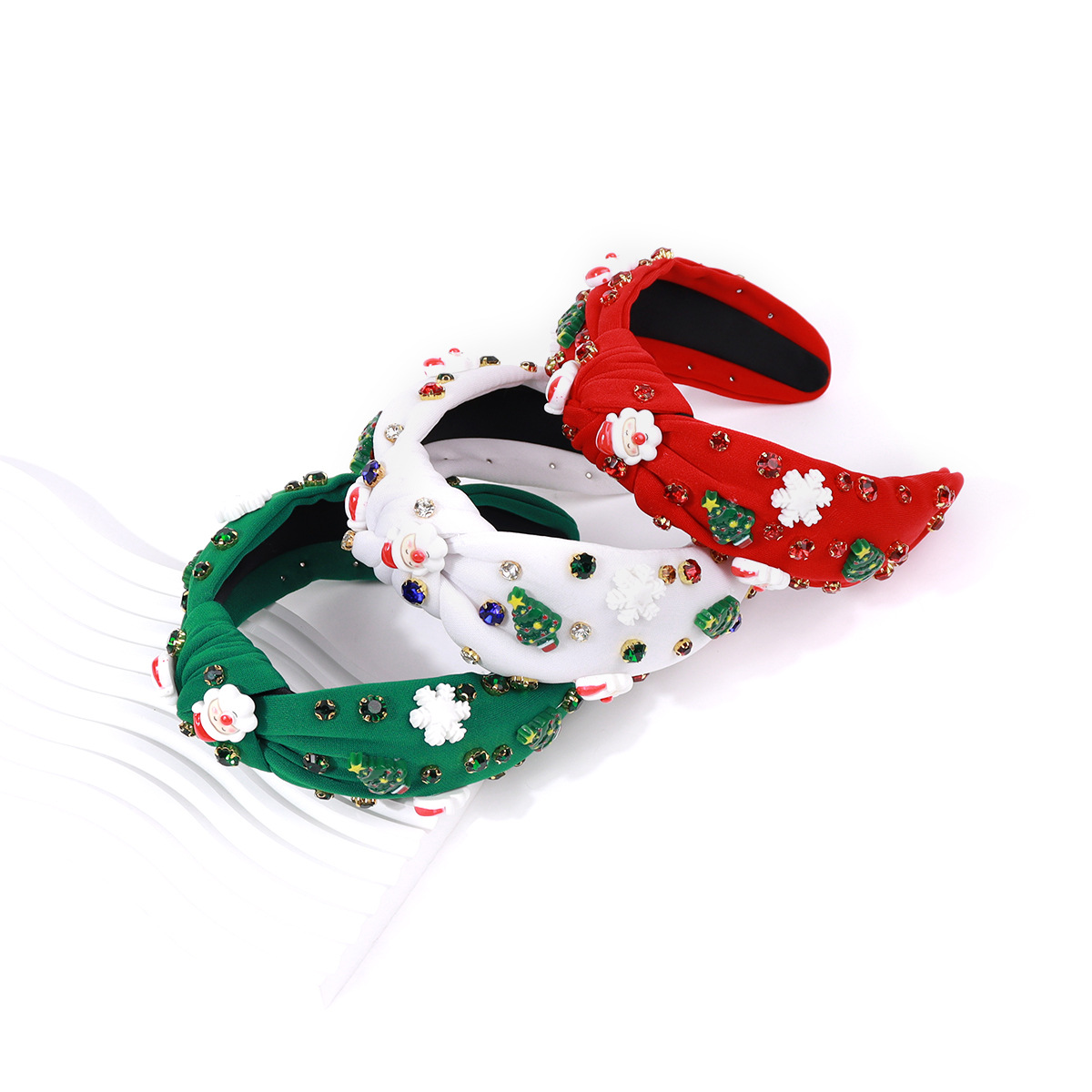 Plastic Material Christmas Cute Women's Christmas Tree Santa Claus Plastic Hair Band
