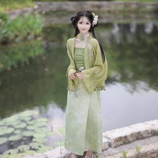 倚梦阁原创设计风语铃汉服女中国风汉元素上衣吊带半裙套装9282-阿里巴巴