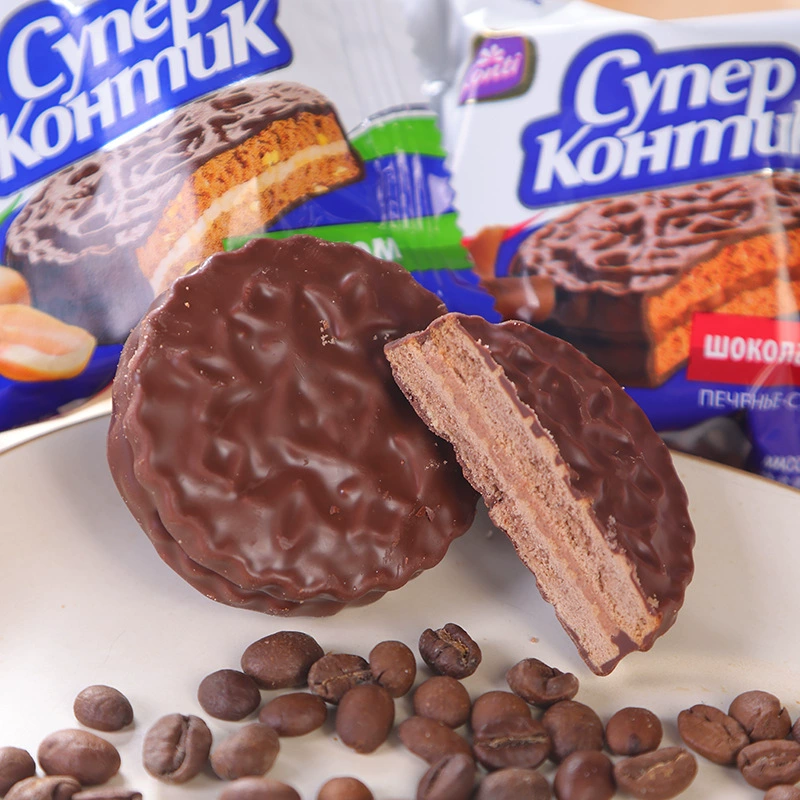 Россия импортирует Kangji Bulls, шоколадные арахисово-ореховые сендвич-печенье с вкусом шоколада