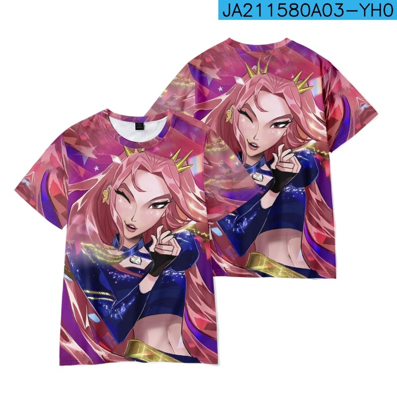 3D新品电影  K-POP 猎魔女团  印花短袖T恤印花成人童装夏季|undefined