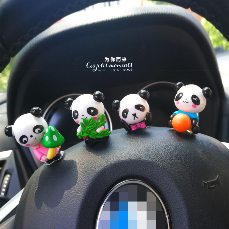 Lindo panda rojo accesorios de decoración de automóviles muñeca diosa celebridad de Internet muebles de consola central de automóviles accesorios de automóvil