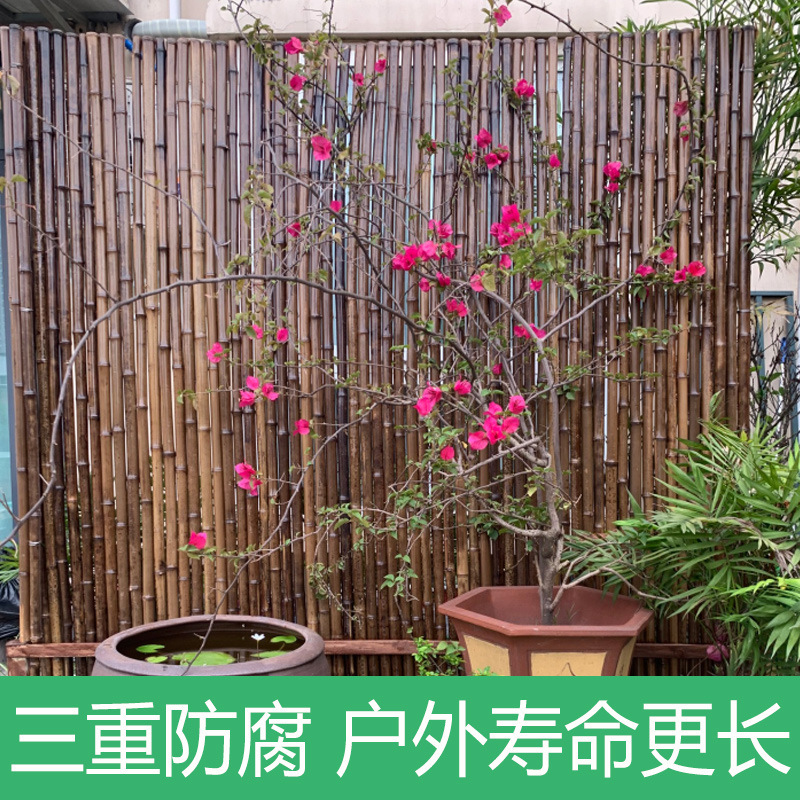 Bamboo Fence Fence Wall Partition Bamboo Pole Safety Guardrail Bamboo Curtain Courtyard Indoor and Outdoor Outdoor Pastoral Decoration