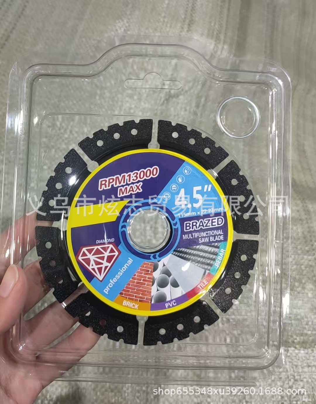 Cross-border inglés negro corte de hierro rey hoja de corte de metal acero inoxidable aleación de metal hoja de sierra ultrafina muela de diamante