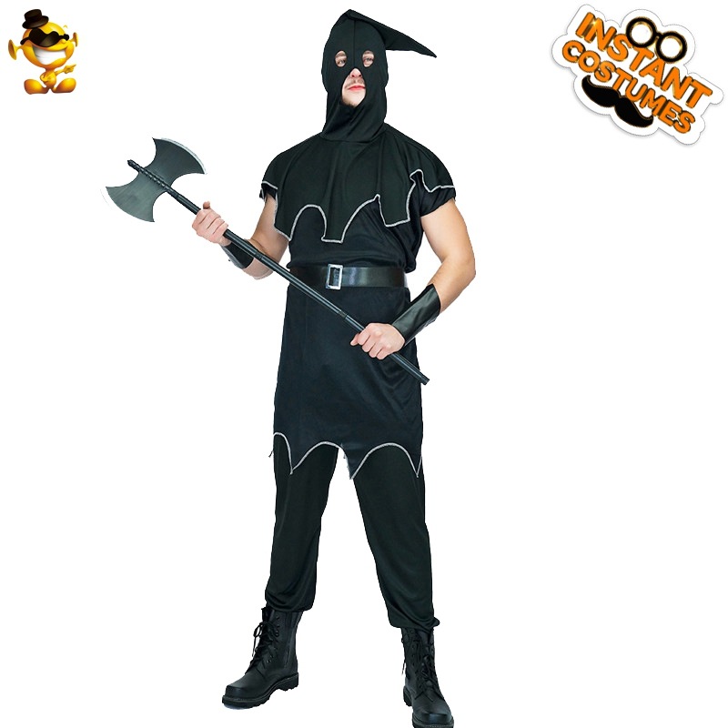 De Halloween de los hombres adultos Europea medieval Verdugo partido rendimiento rol etapa traje