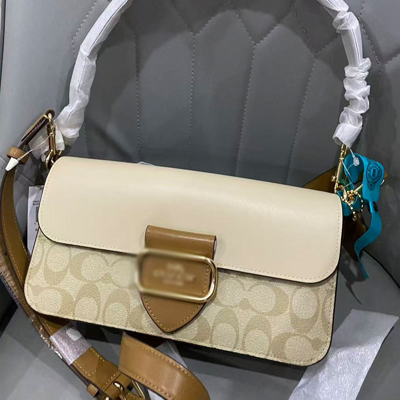 Coach Monogram Çanta - Kiçik Kvadrat Forma, Çiyin və Krossbody