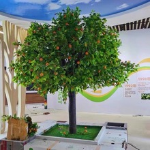 仿真水果树苹果橘子柿子石榴香蕉桃子树商场超市直播间造景装饰树