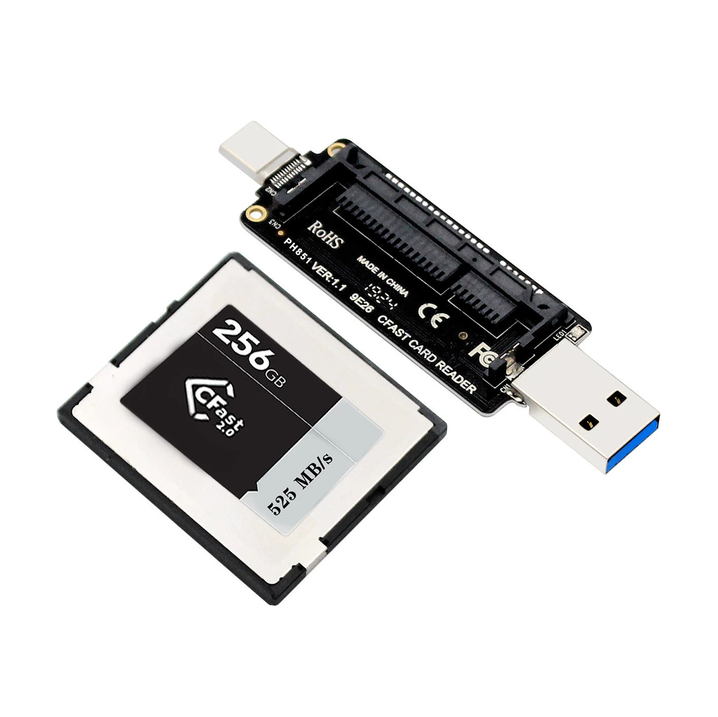 USB3.1, Type-C, двойной интерфейс CFЕ высокоскоростной картридер USB3.1, Type-C, передача CFЕ на CF
