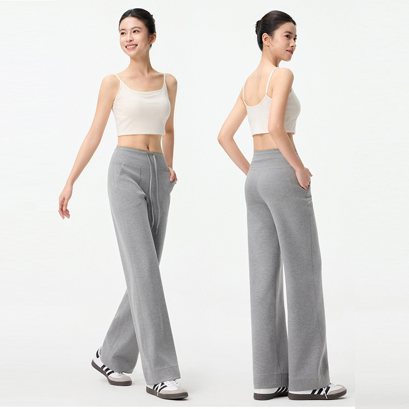 Lulu's Same Style Modal High-Waisted Casual Air Straight Pants, Slim and Smooth Naked Feeling, Loose Wide-Leg Pants for Women, New Product Lulu's Same Style Modal High-Waisted Casual Air Straight Pants, Slim and Smooth Naked Feeling, Loose Wide-Leg Pants for Women, New Product