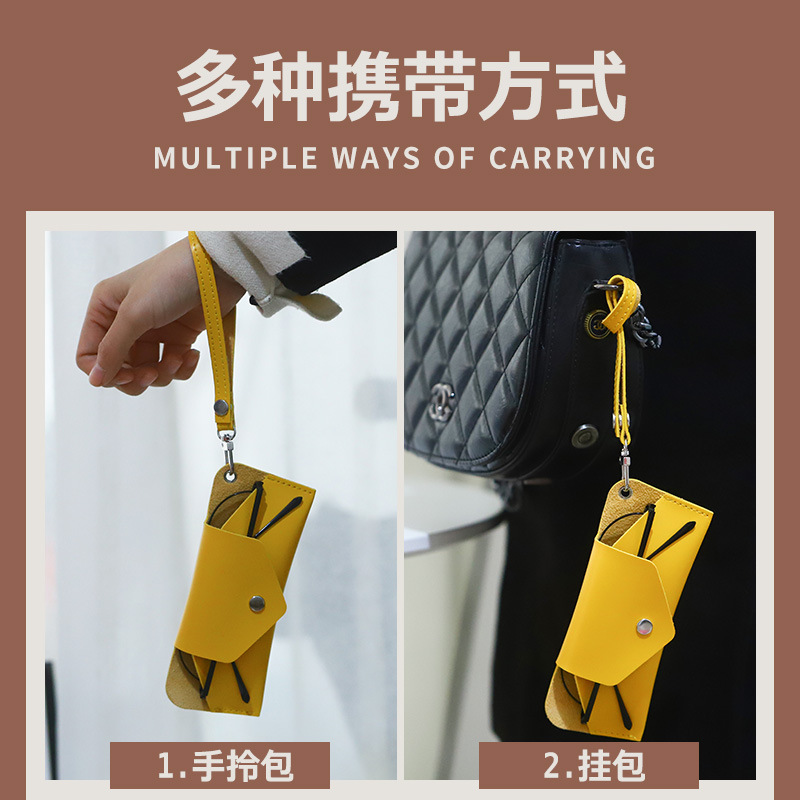 2025 New In-Stock Anti-Pressure Sunglasses Case, Glasses Pouch, Myopia Sunglasses Case, Hanging Bag, Neck-Hanging Glasses Case