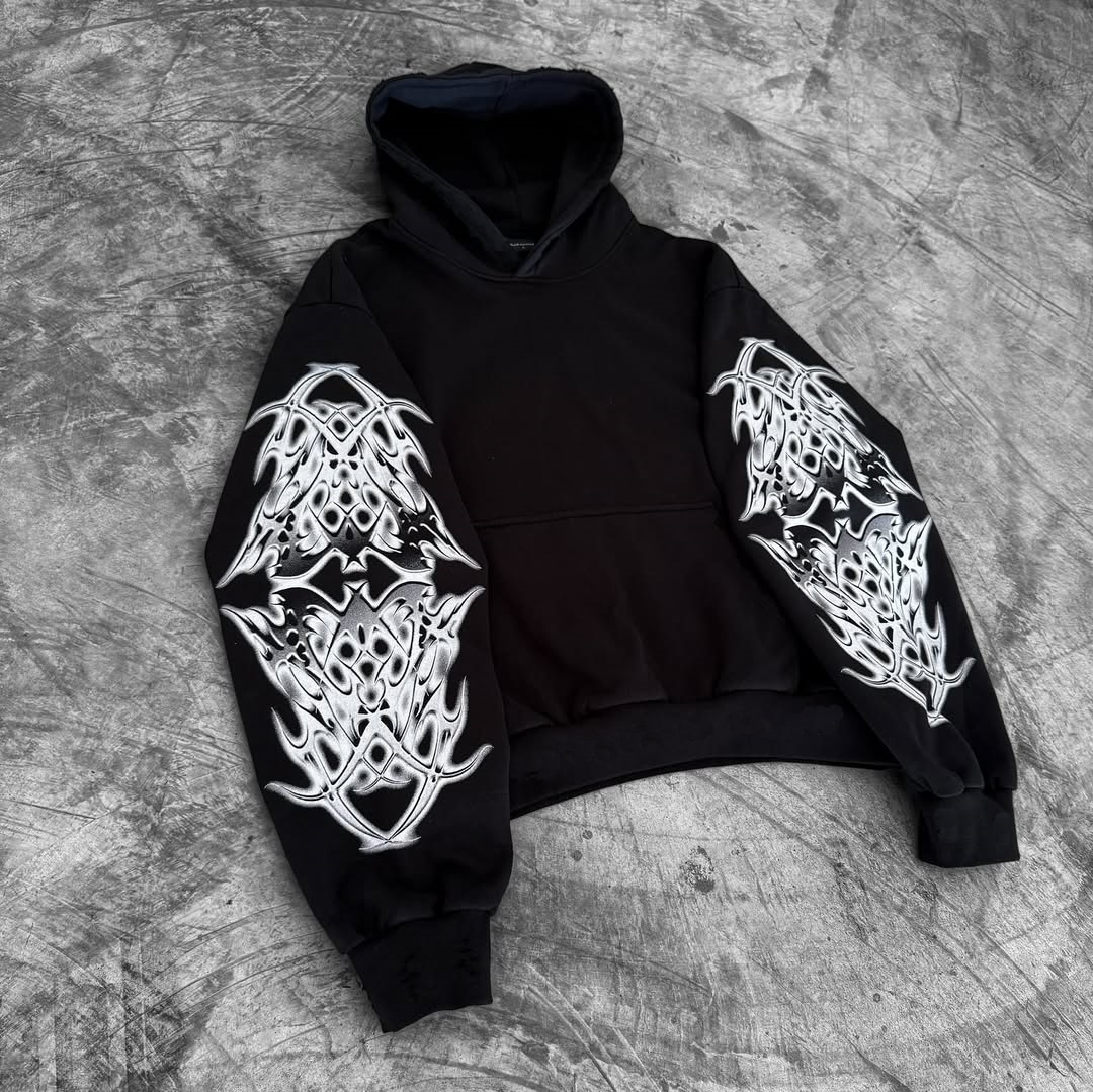 Felpa con cappuccio e zip cyberpunk Y2K – Felpa streetwear con stampa 3D e grafica futuristica | Giacca unisex retrò oversize (S-5XL)_voghion.com
