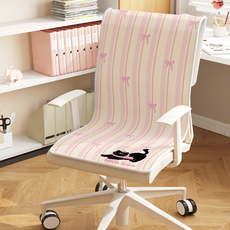 silla unida dormitorio antideslizante asiento cojín de asiento de oficina reclinable cojín de respaldo integral estudiantes lindos dibujos animados