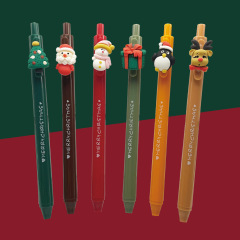 ジュンチ サンタクロース ボールペン6本セット クリスマス 学生文具 貿易ペン クリスマス限定セット