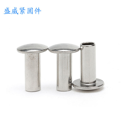 GB873 304 stainless steel flat round head semi-hollow rivets round head rivets semi-hollow rivets