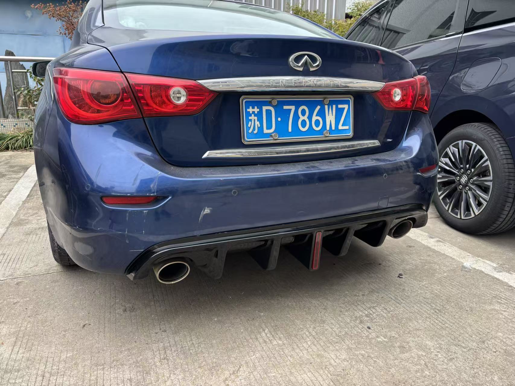 Suitable for 14-17 Q50L Modified Rear Lip with Lights or Without Lights, Rear Lip Spoiler