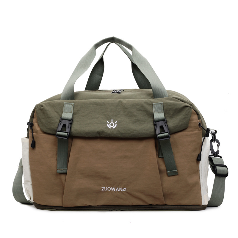 Nueva moda bolsas de viaje de color contraste de mujer bolsas de transporte de equipaje ligero bolsas de mano bolsas deportivas de gran capacidad