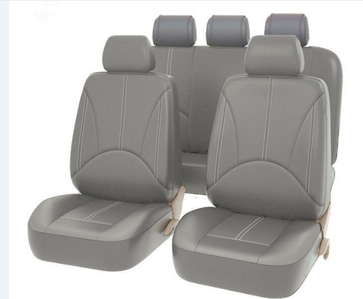 PU Leather, Universal Universal seat cover - elegant-gray-2
