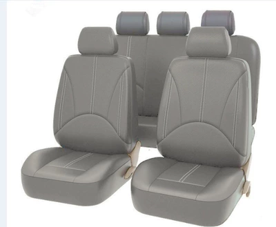 Temu Universal Perforated Leather | Universal seat cover - grey-2-piece-set-single-seat-in-front-row