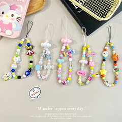 卡通公仔樹脂彩色手機掛繩防丟ccd掛繩裝飾掛件雲朵少女心可愛繩