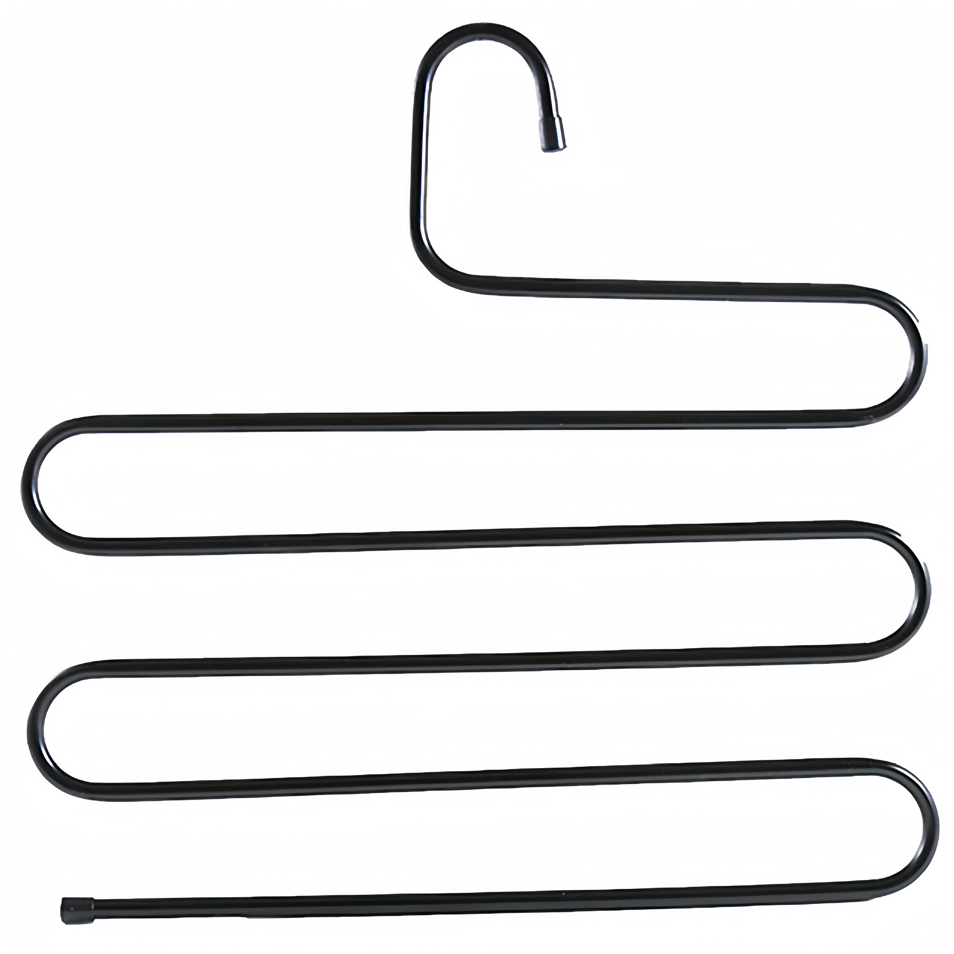 Perchero multifuncional de acero inoxidable para pantalones, con forma de S, de 5 niveles, para guardar bufandas, de varias capas, simple.