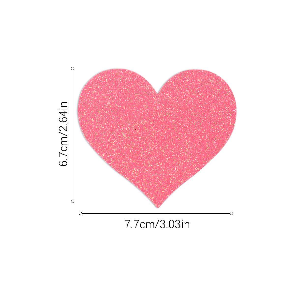 Venta caliente en stock brillo pegatinas de pecho desechables en forma de corazón pegatinas sexy al por mayor transpirable autoadhesivo de las mujeres