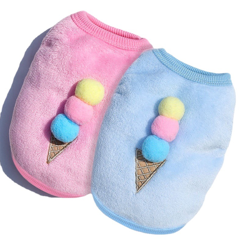 Cachorro de dibujos animados de franela, taza de té cálida para gato, perro pequeño, leche, gato, ropa de peluche, chaleco para perro, suministros para mascotas