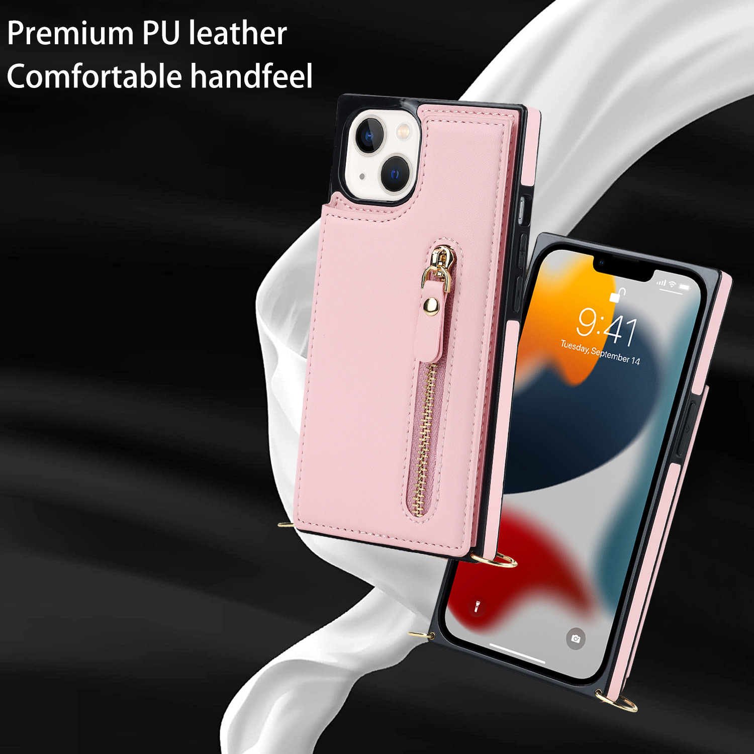 Handyhülle Aus Leder Für Iphone Pro Umhängetasche Mit Band_voghion.com