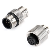 M12 4P A扣公头焊线式带屏蔽,M12 4P公头焊线,Lineconn林诚