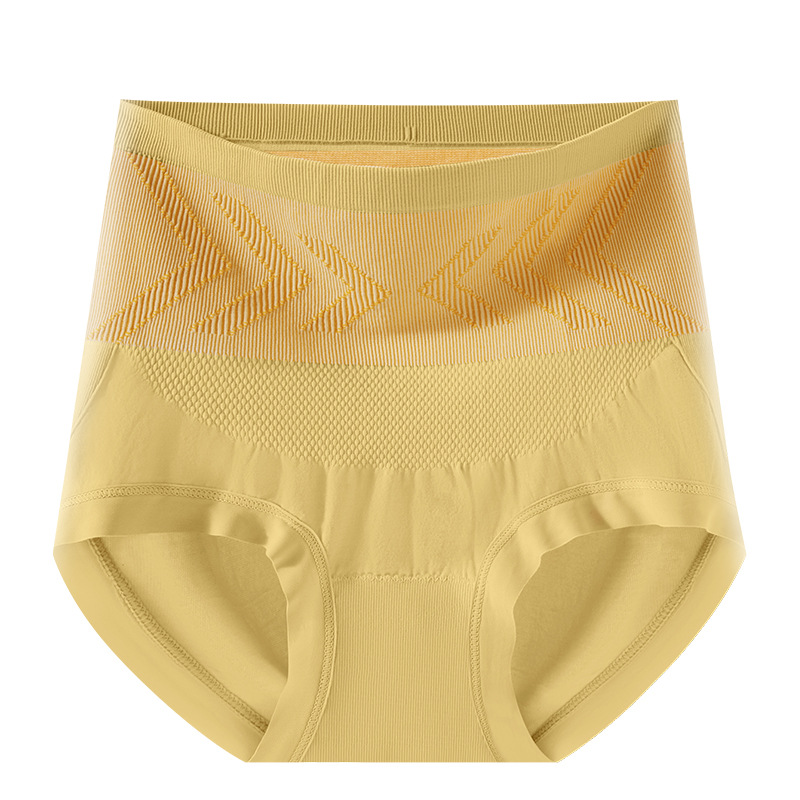 Línea de cintura de oro negro, cintura alta, abdomen, calzoncillos de cadera, barriga pequeña, entrepierna antibacteriana 10A, transpirable, plástico ligero, calzoncillos para mujer