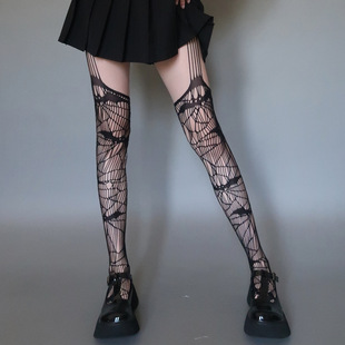 Cross border new style pantyhose suspenders stockings bat stockings animal hot sale ladies fishing net