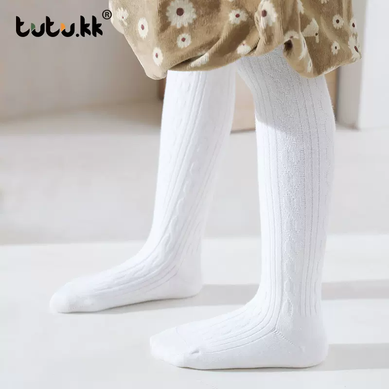 义乌聆风服饰女童打底裤纯色精梳棉外穿儿童连裤袜tutu裙裤袜搭配