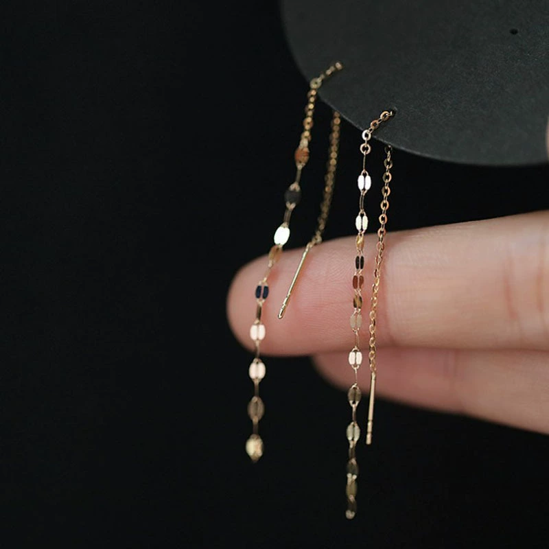 Long earrings with tassels, European style, high-quality style