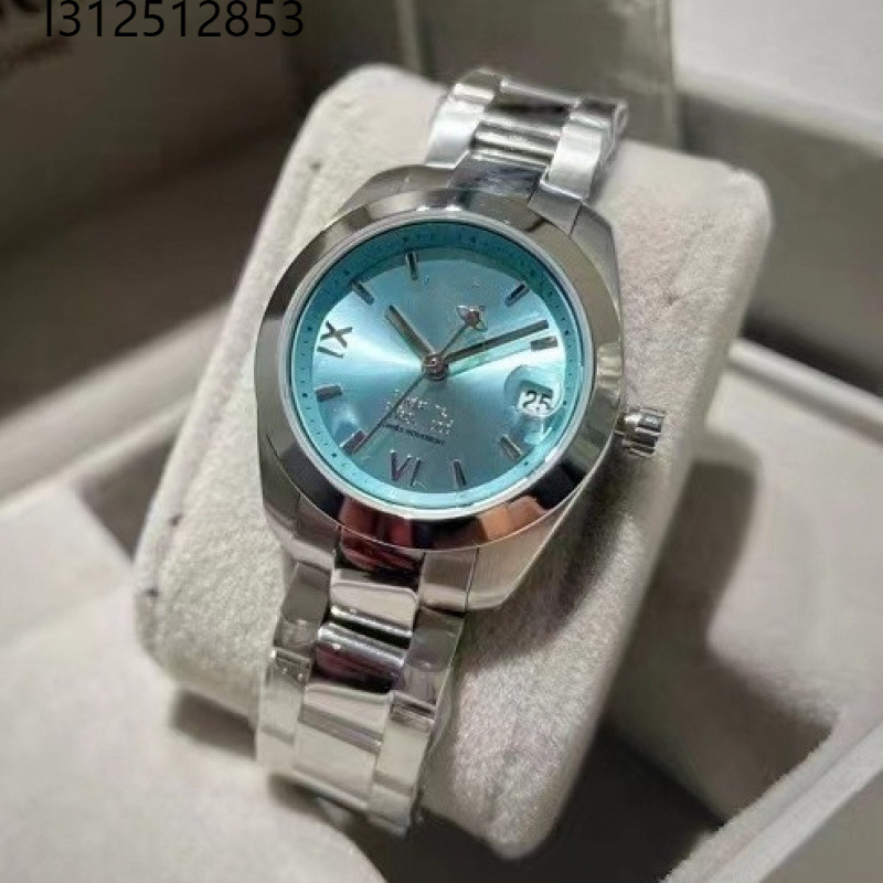 High-Quality Xiaohongshu Weixi Tiejia Crushed Ice Blue Dial Quartz Saturn Watch for Women
