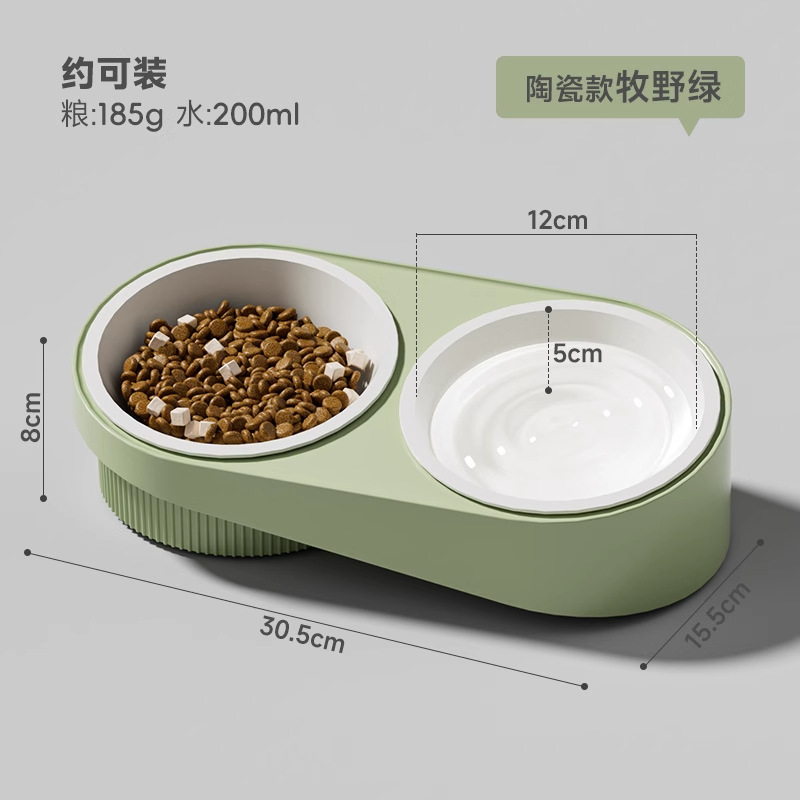 Tazón para gatos Tazón para comida para gatos Tazón doble de cerámica Tazón para perros Tazón de arroz para gatos Tazón de arroz para gatos Tazón de comida para gatos Tazón de agua para beber Tazón para mascotas