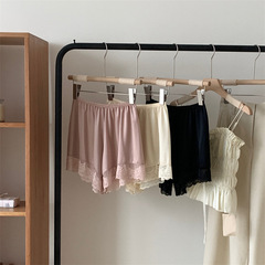 Summer anti-exposure safety pants, lace edge leggings, women can wear anti-exposure mid-waist safety shorts inside