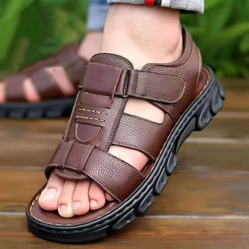 Sandalias y pantuflas para hombre, verano, los hombres salen y conducen, suela gruesa, antideslizante, impermeable, nuevo