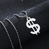 US dollar necklace US dollar pendant male hip -hop hiphop personality versatile street dance street European and American tide brand ornaments