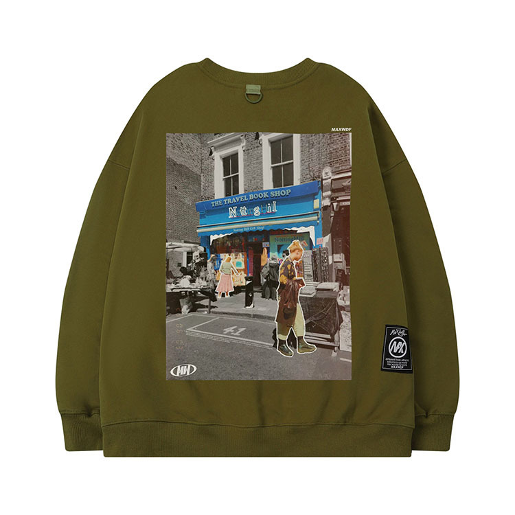 Men's Clothing round neck pullover sweater heavyweight high street original designer brand Japanese couple style _voghion.com
