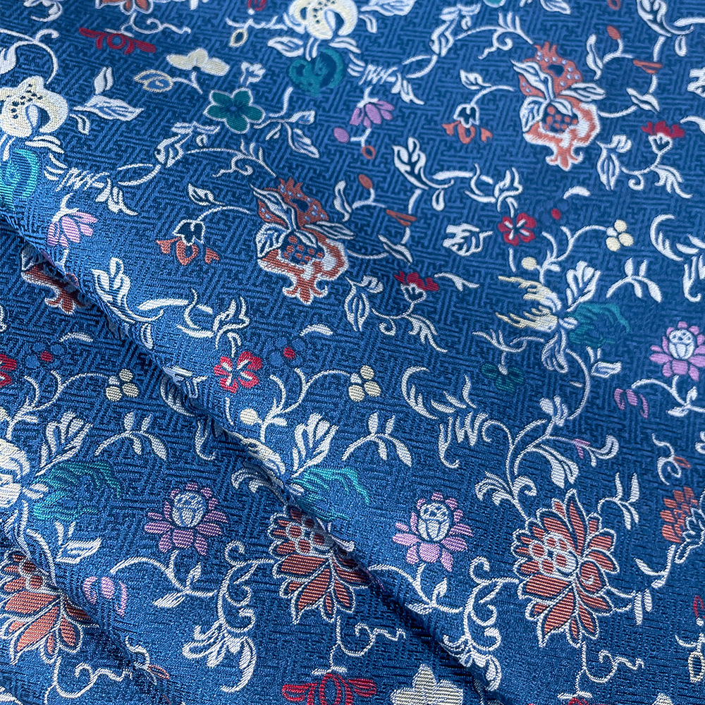 Ocho preciosos granada flor de estilo antiguo Song brocade tela de seda de morera cheongsam trajes antiguos chinos nueva tela de estilo chino FD6420